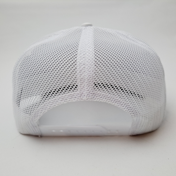Cowboy Cartel Flat Bill Snapback Mesh Trucker Hat Cap White - Picture 4 of 4